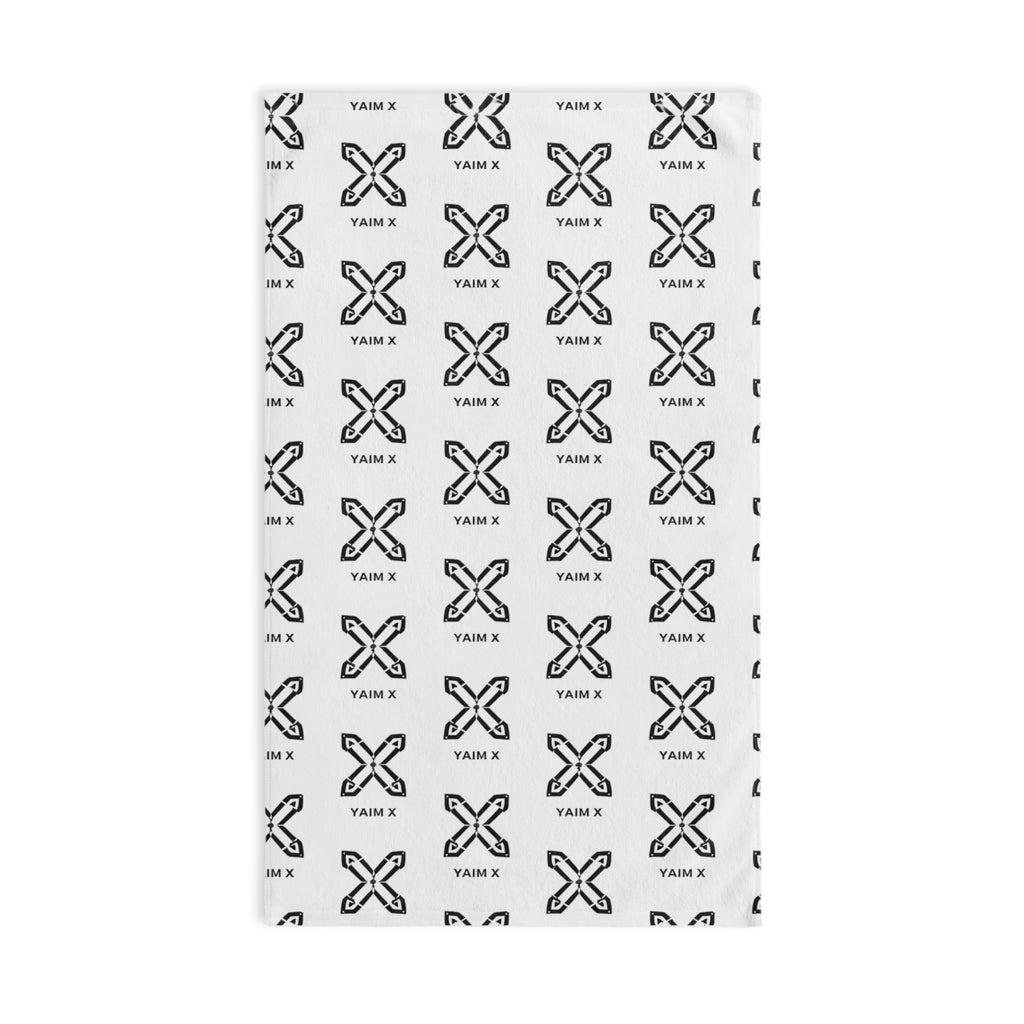 Minimalist Monochrome X Pattern Hand Towel