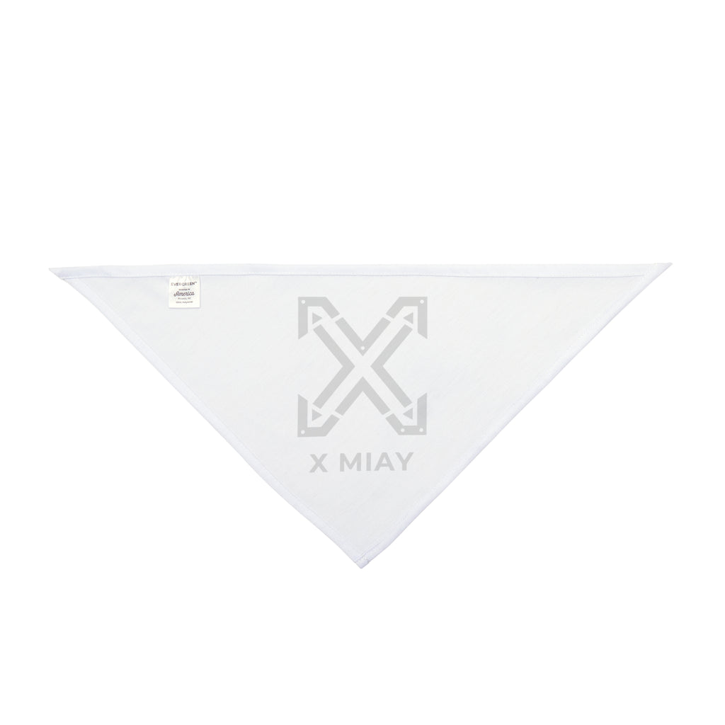 Pet Bandana — Minimal Black 'YAIM X' Logo Triangle Scarf for Dogs & Cats