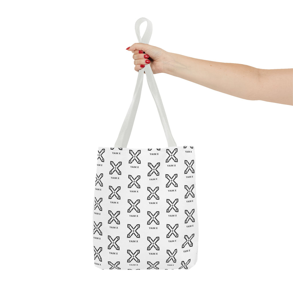 Tote Bag — Minimalist Monochrome X Pattern All-Over Print