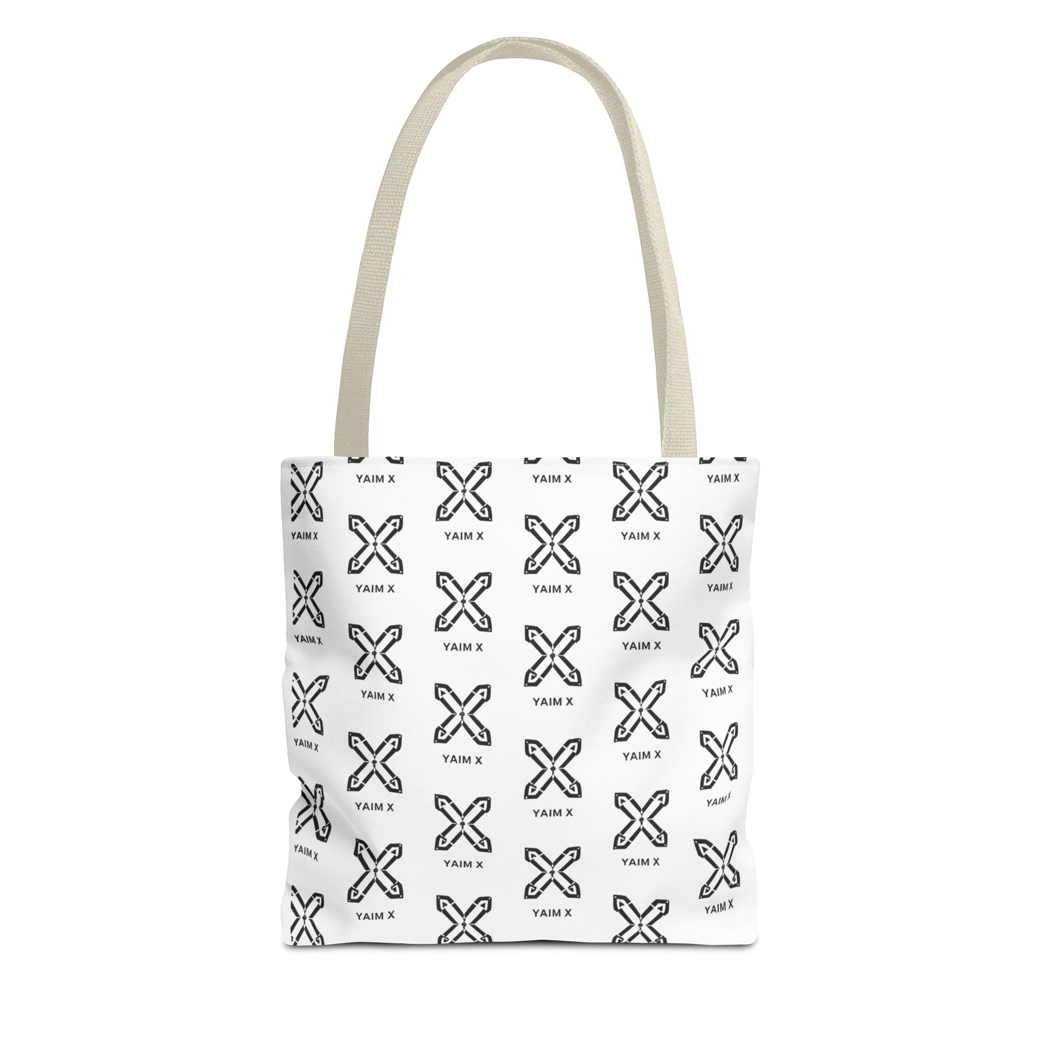 Tote Bag — Minimalist Monochrome X Pattern All-Over Print