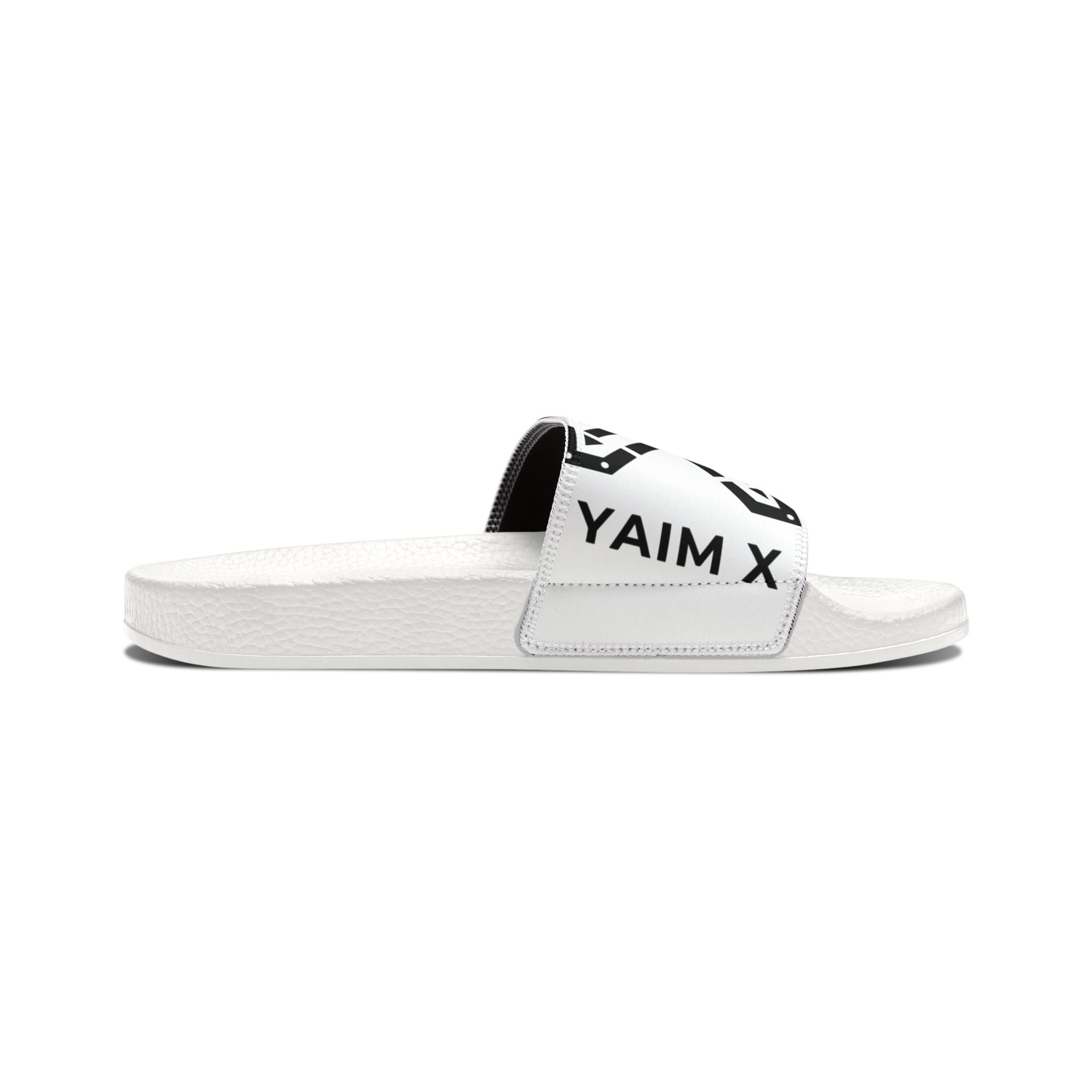 Youth Graphic Slide Sandals — Monochrome X Logo Removable-Strap Slides