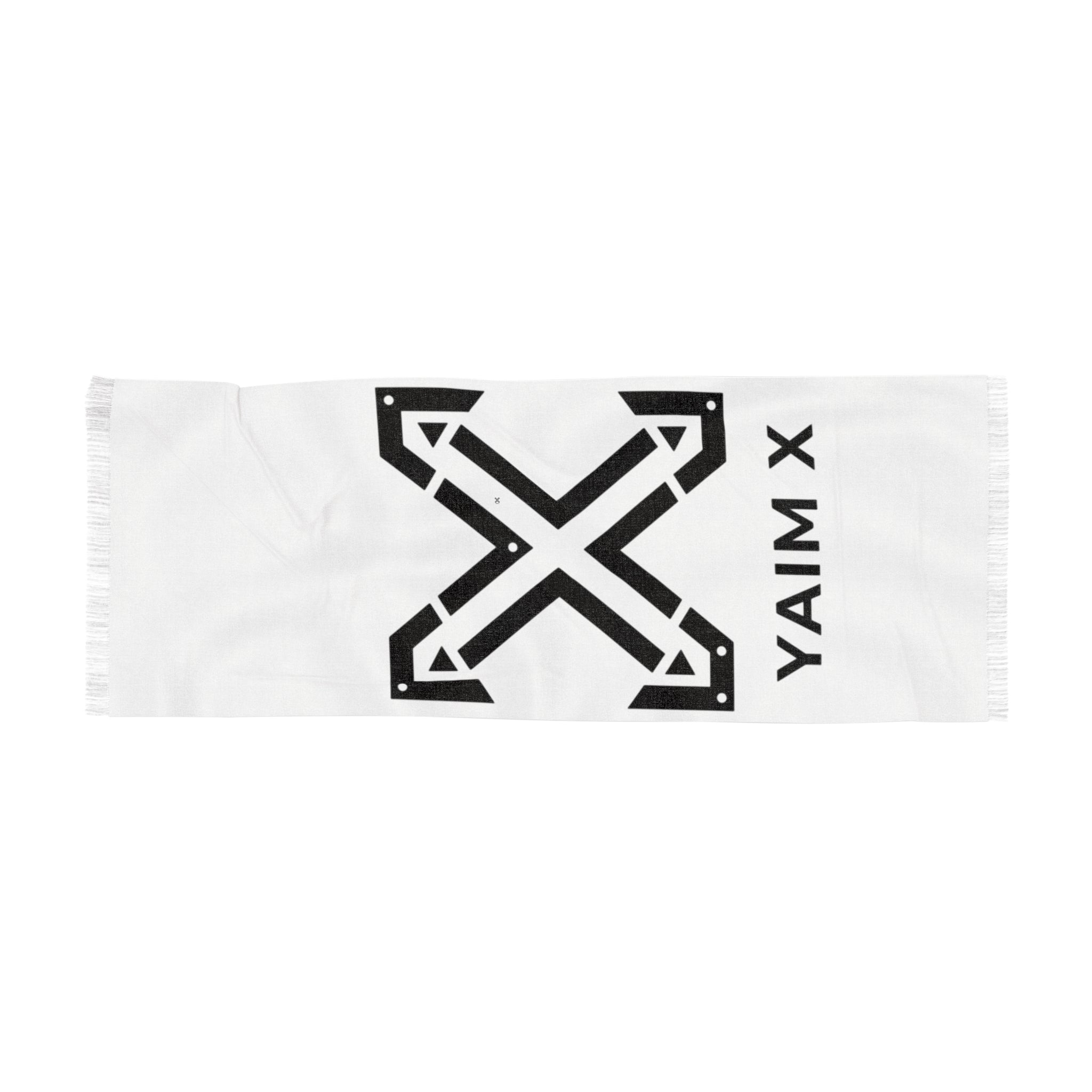 Light Scarf — Minimalist Black X Logo Scarf