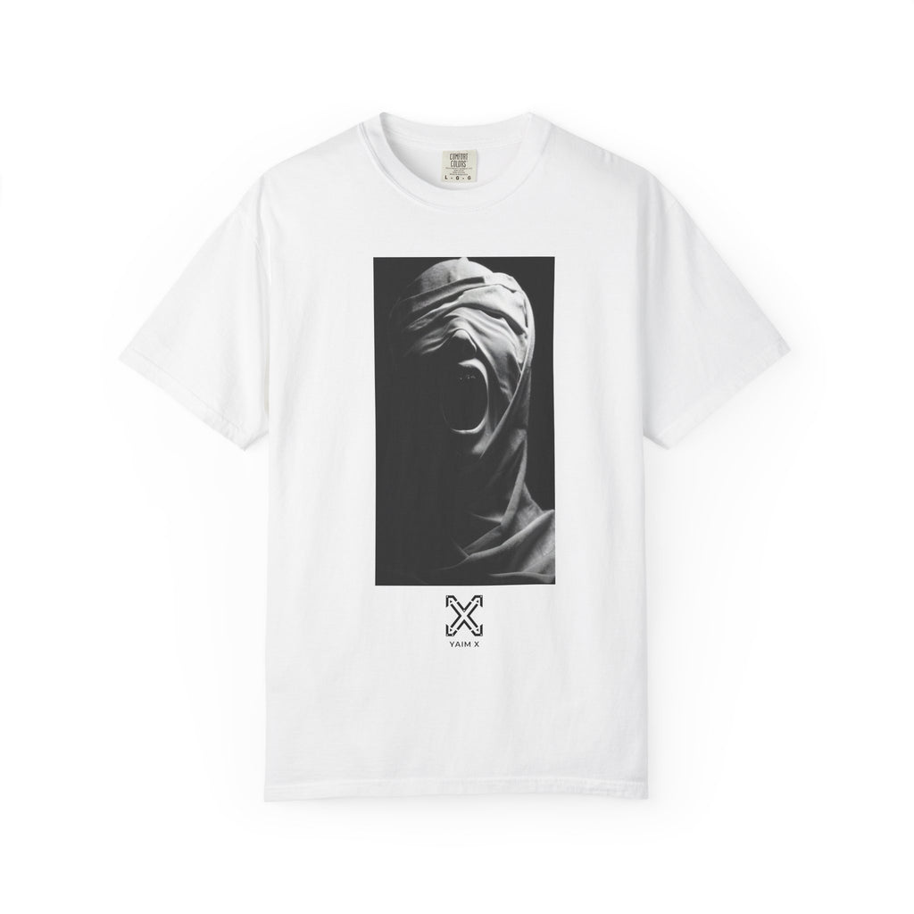 Graphic T‑Shirt — Monochrome Wrapped Statue Print