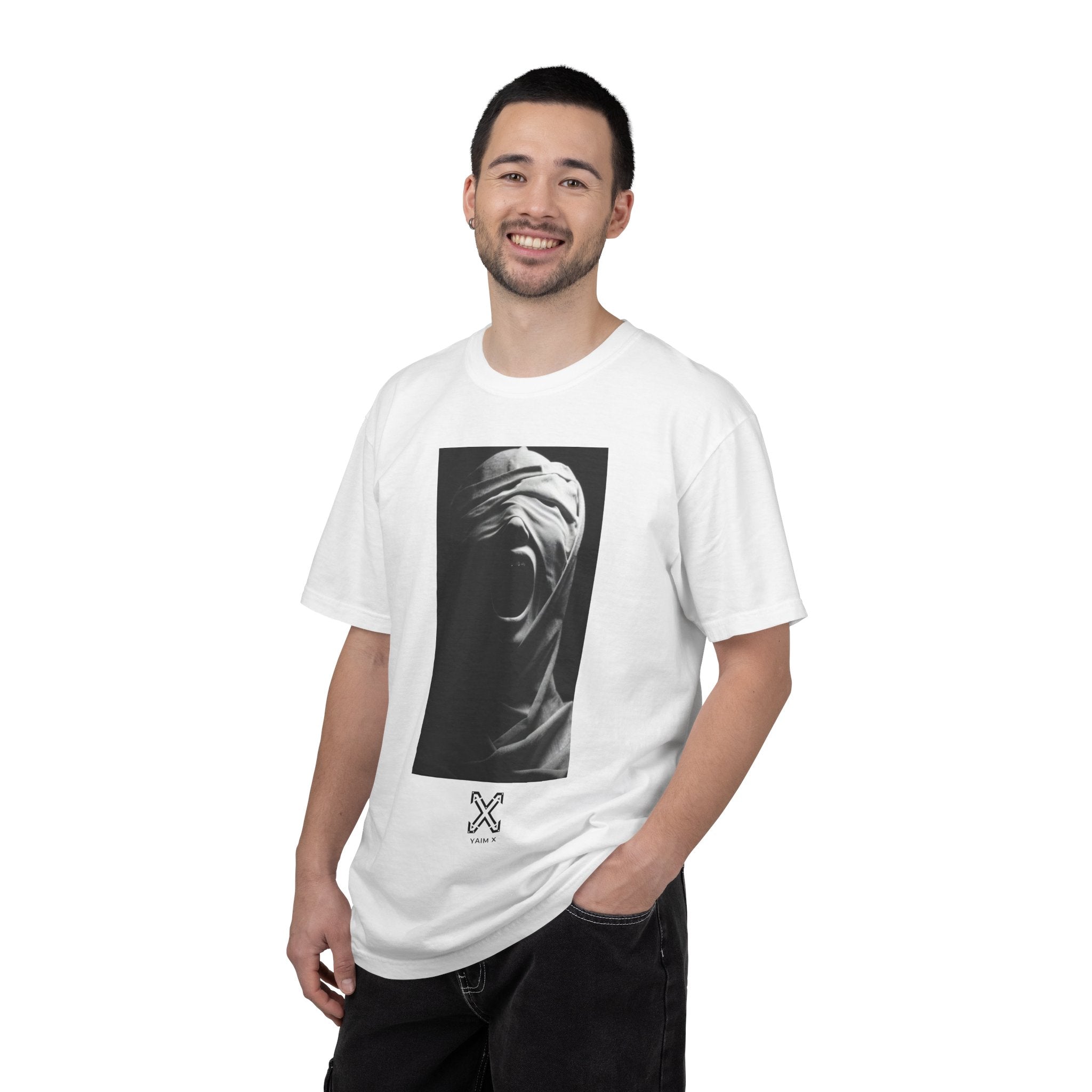 Graphic T‑Shirt — Monochrome Wrapped Statue Print