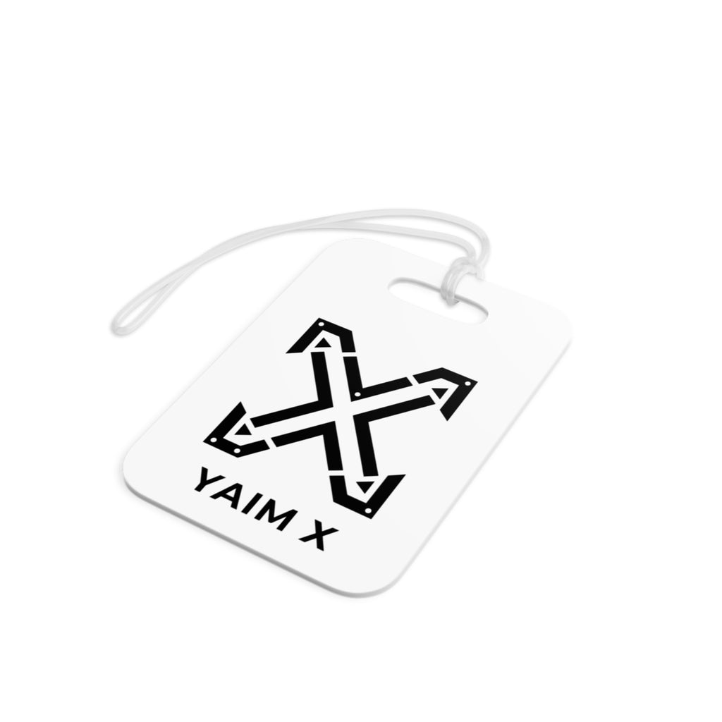 Luggage Tag — Bold Black ‘YAIM X’ Arrow X Logo Travel ID