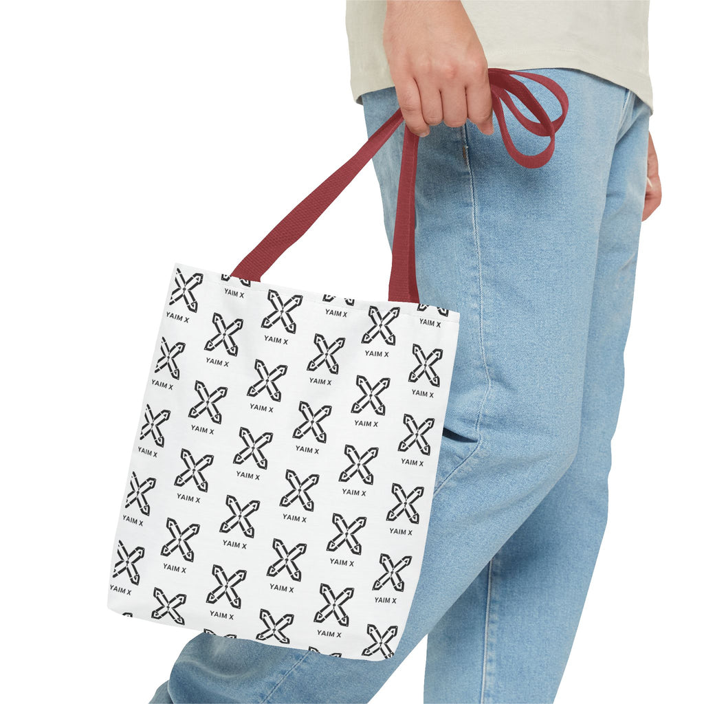 Tote Bag — Minimalist Monochrome X Pattern All-Over Print