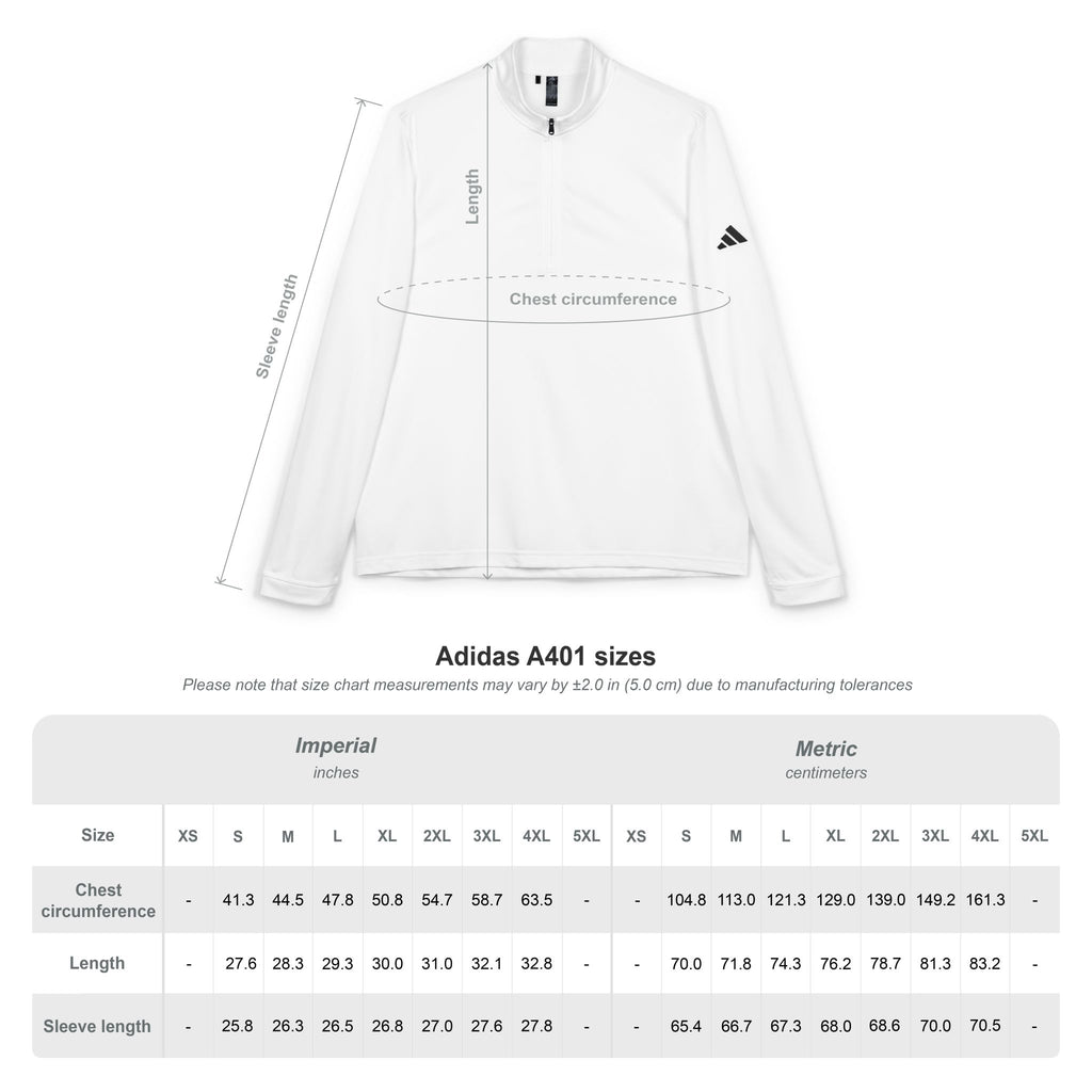 Embroidered Quarter-Zip Pullover — Lightweight Adidas Athletic Top