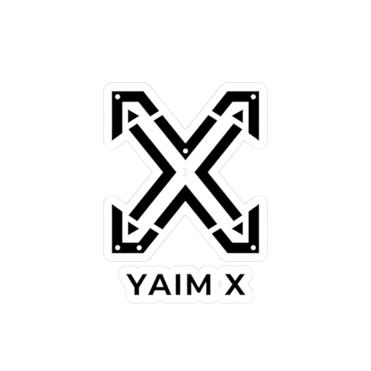 Yaim X Logo Sticker — Black Arrow X Kiss-Cut Vinyl Sticker