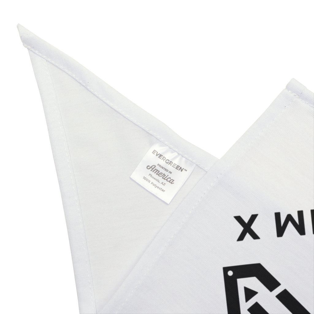Pet Bandana — Minimal Black 'YAIM X' Logo Triangle Scarf for Dogs & Cats