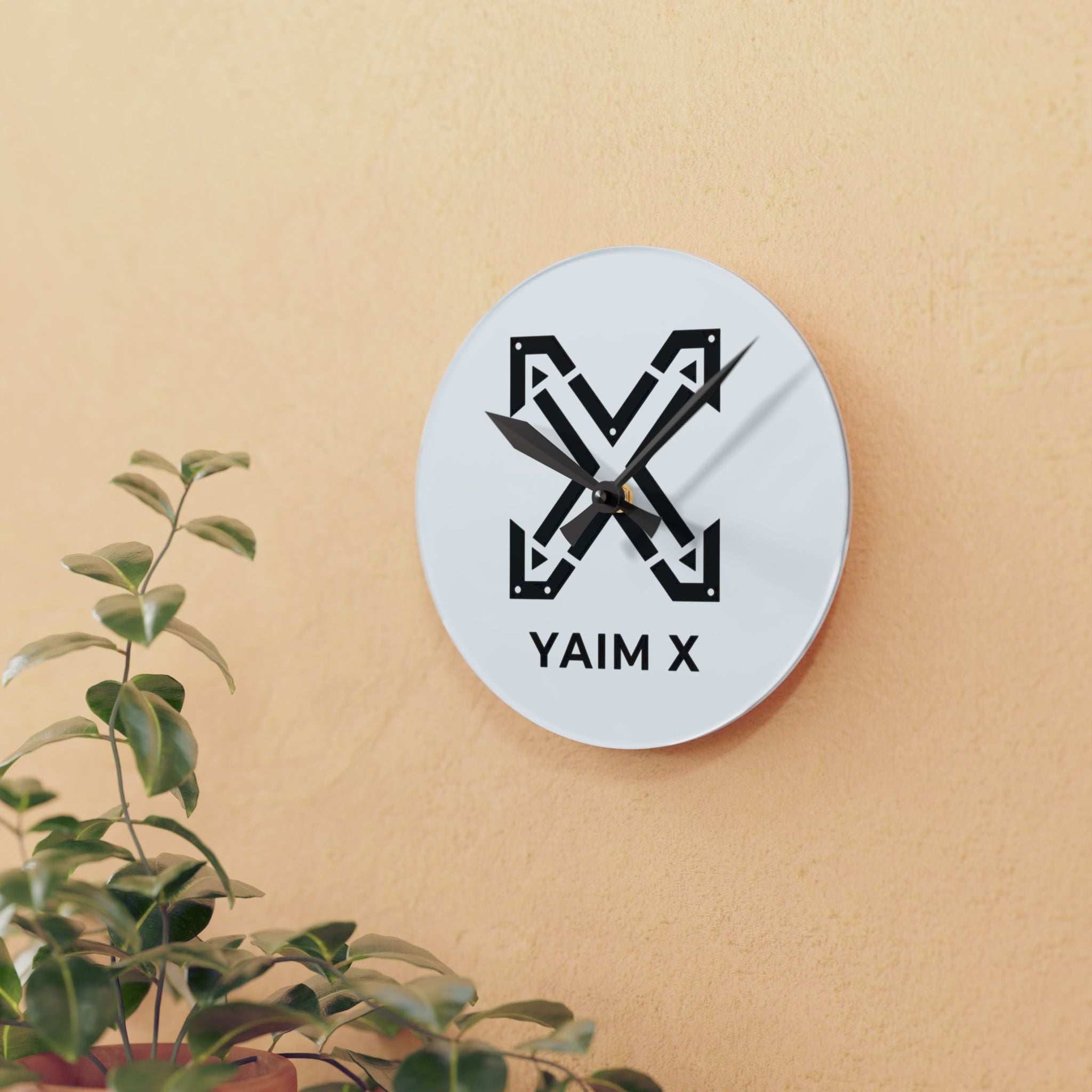 X Acrylic Wall Clock
