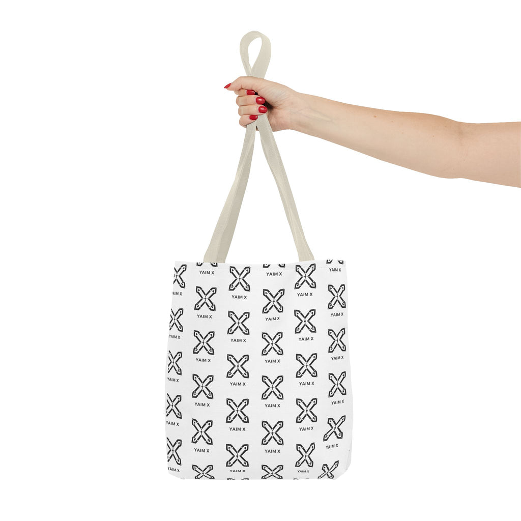 Tote Bag — Minimalist Monochrome X Pattern All-Over Print