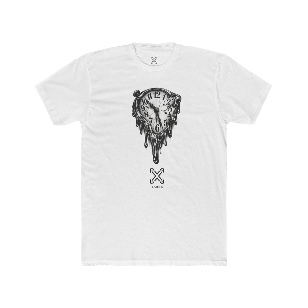 Melting Clock Graphic Tee — Surreal Dripping Time T-Shirt