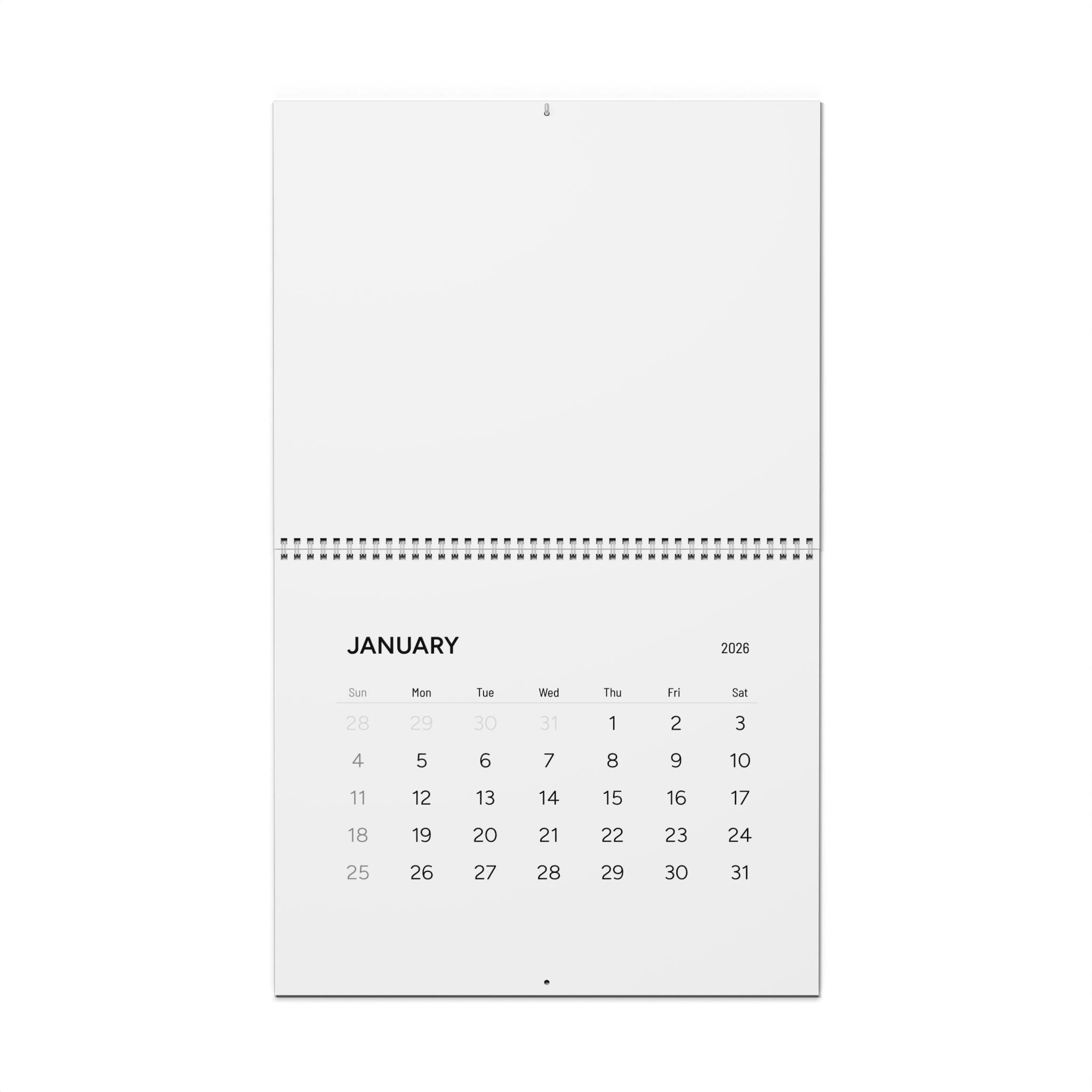 X 2026 Minimal Wall Calendar – Clean Monthly Planner Calendar