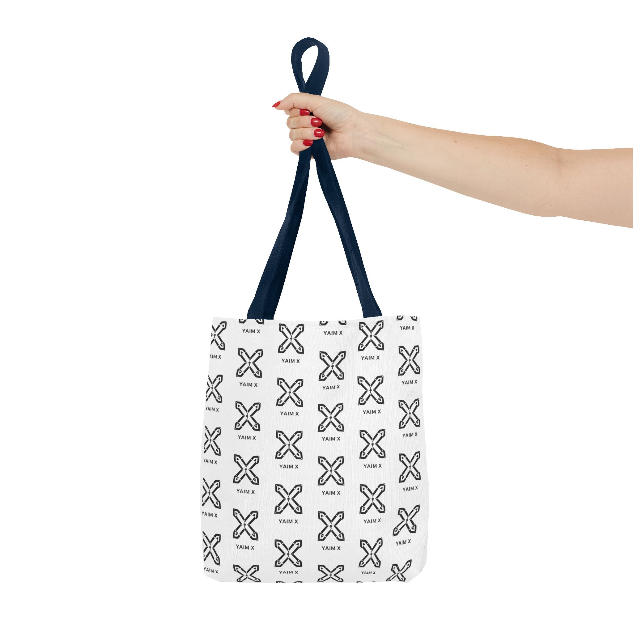 Tote Bag — Minimalist Monochrome X Pattern All-Over Print