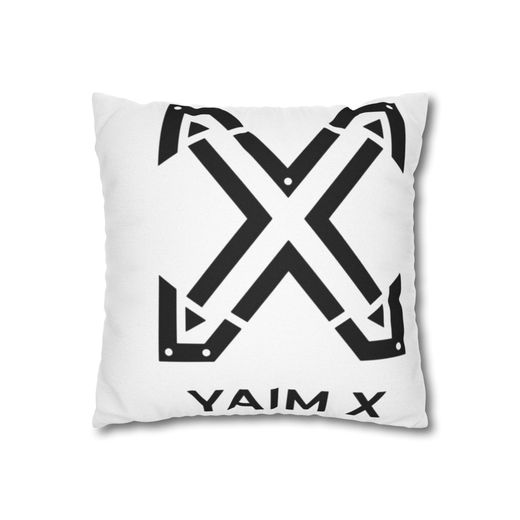 X Decorative Pillowcase — Monochrome X Logo Accent Pillow Cover