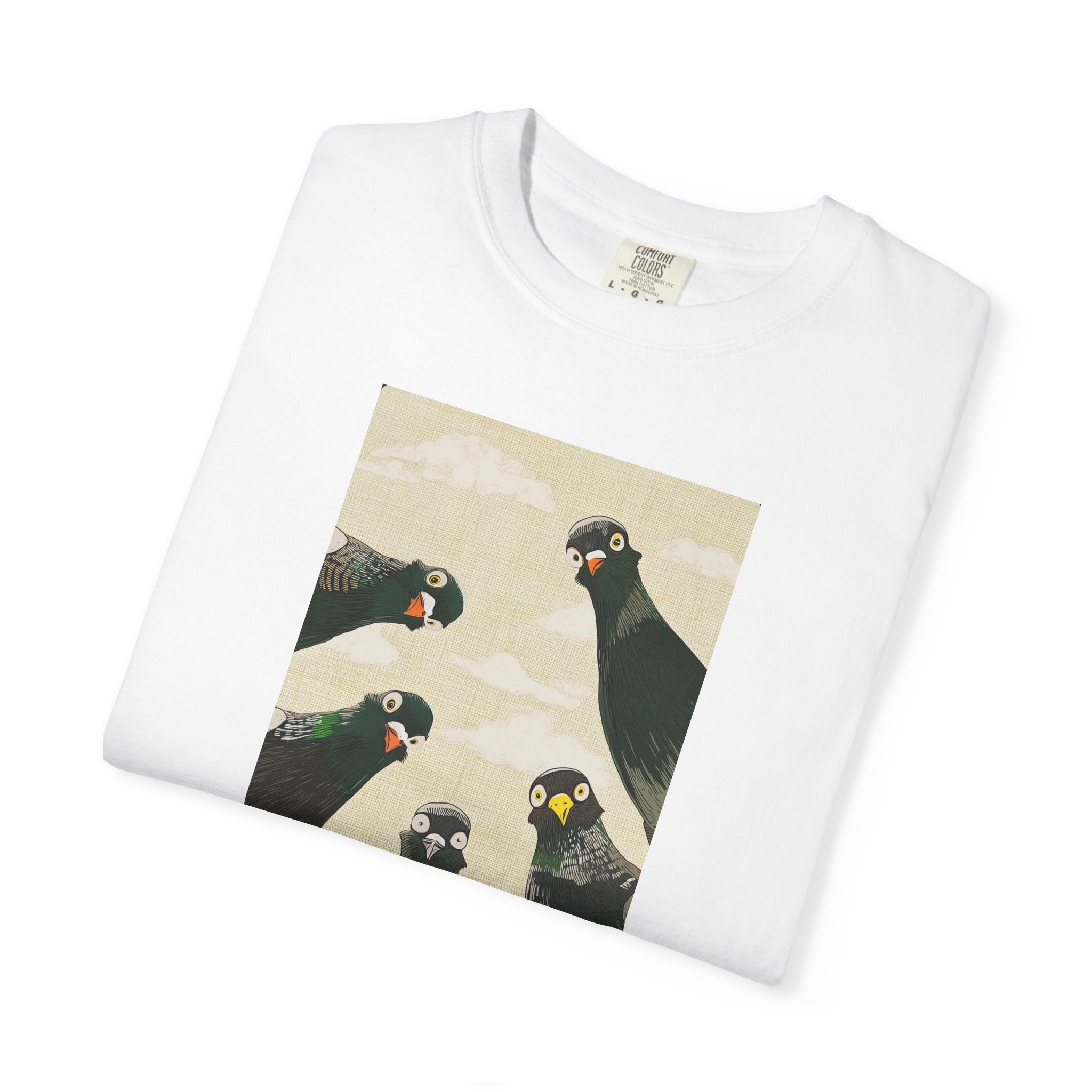 Pigeon Portrait T-Shirt — Vintage Flock Graphic Tee