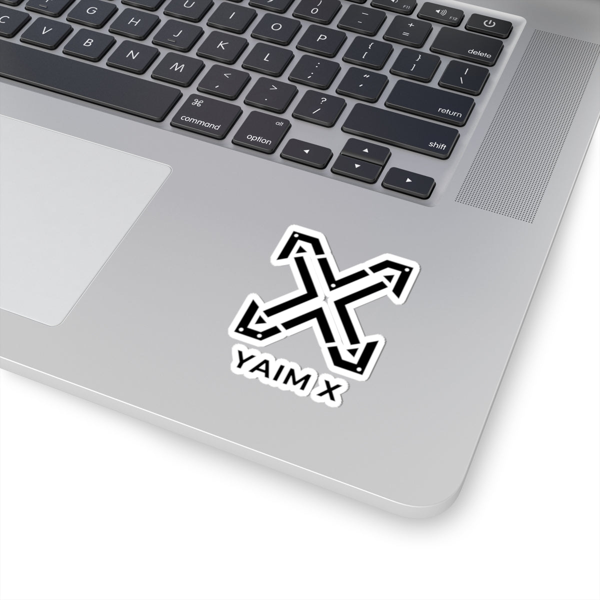 Yaim X Logo Sticker — Black Arrow X Kiss-Cut Vinyl Sticker
