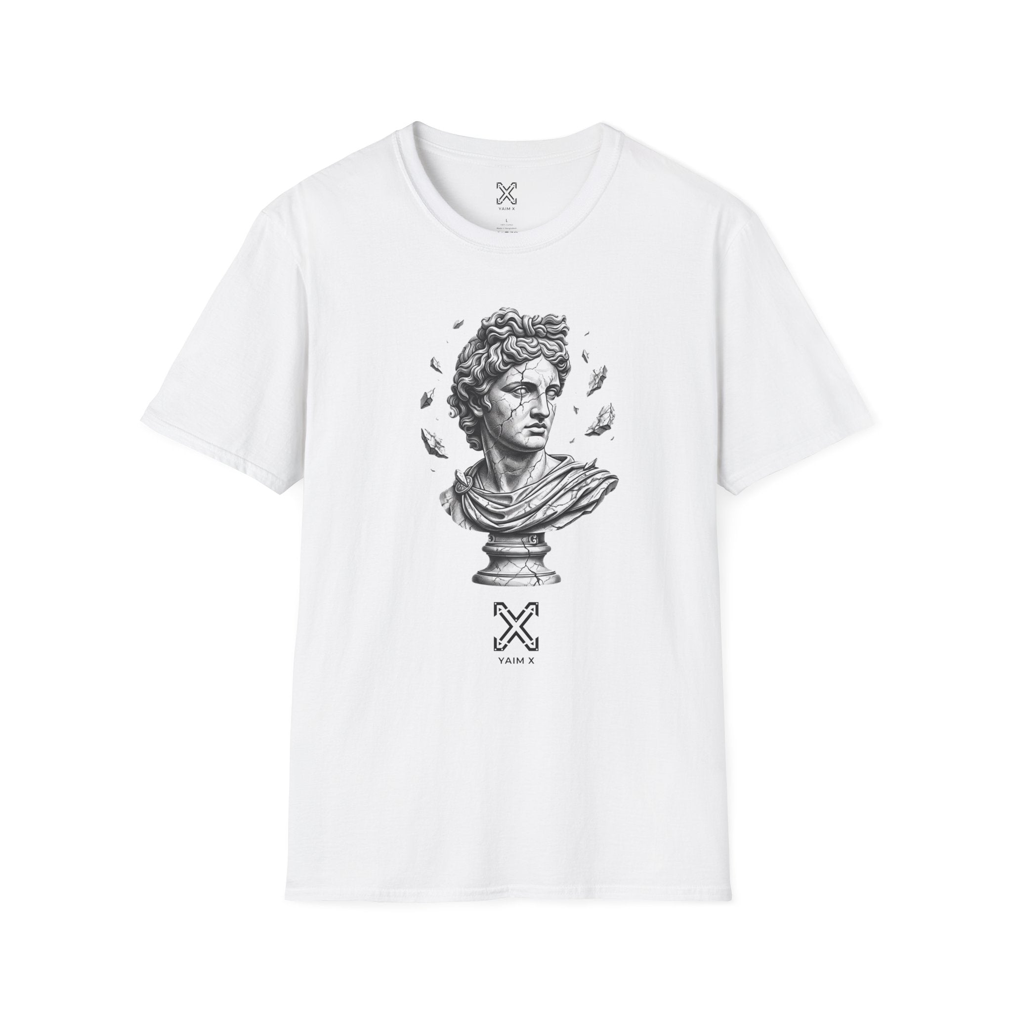Classical Bust Sculpture T-Shirt | Roman Statue Illustration