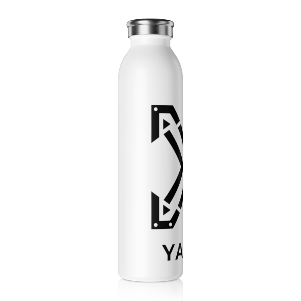 X Slim Water Bottle — Minimalist Black Geometric X Logo Stainless Steel Bottle