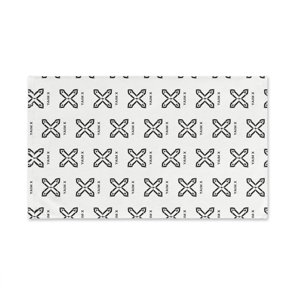 Minimalist Monochrome X Pattern Hand Towel