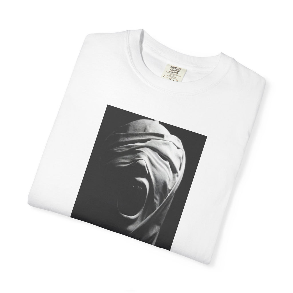 Graphic T‑Shirt — Monochrome Wrapped Statue Print