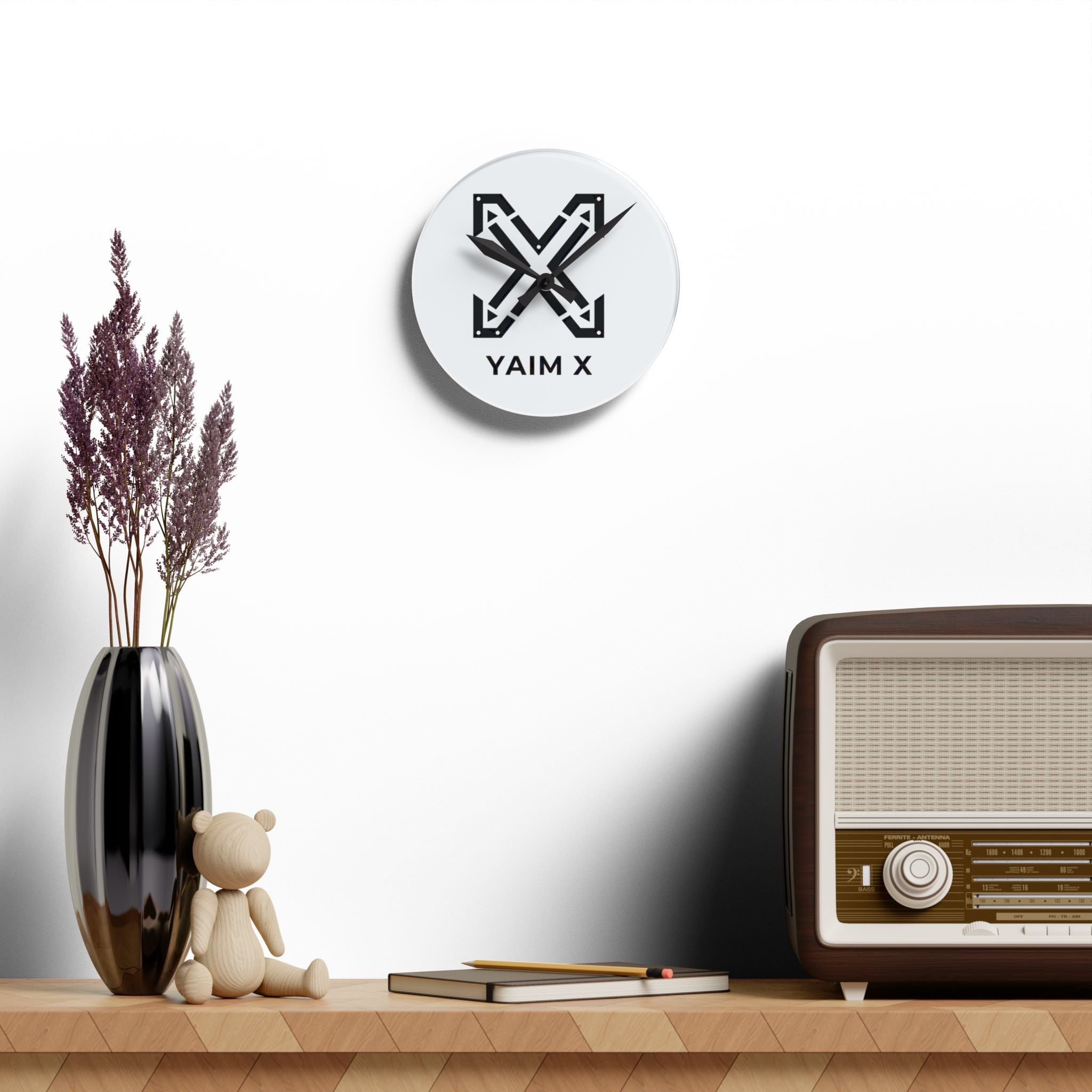 X Acrylic Wall Clock