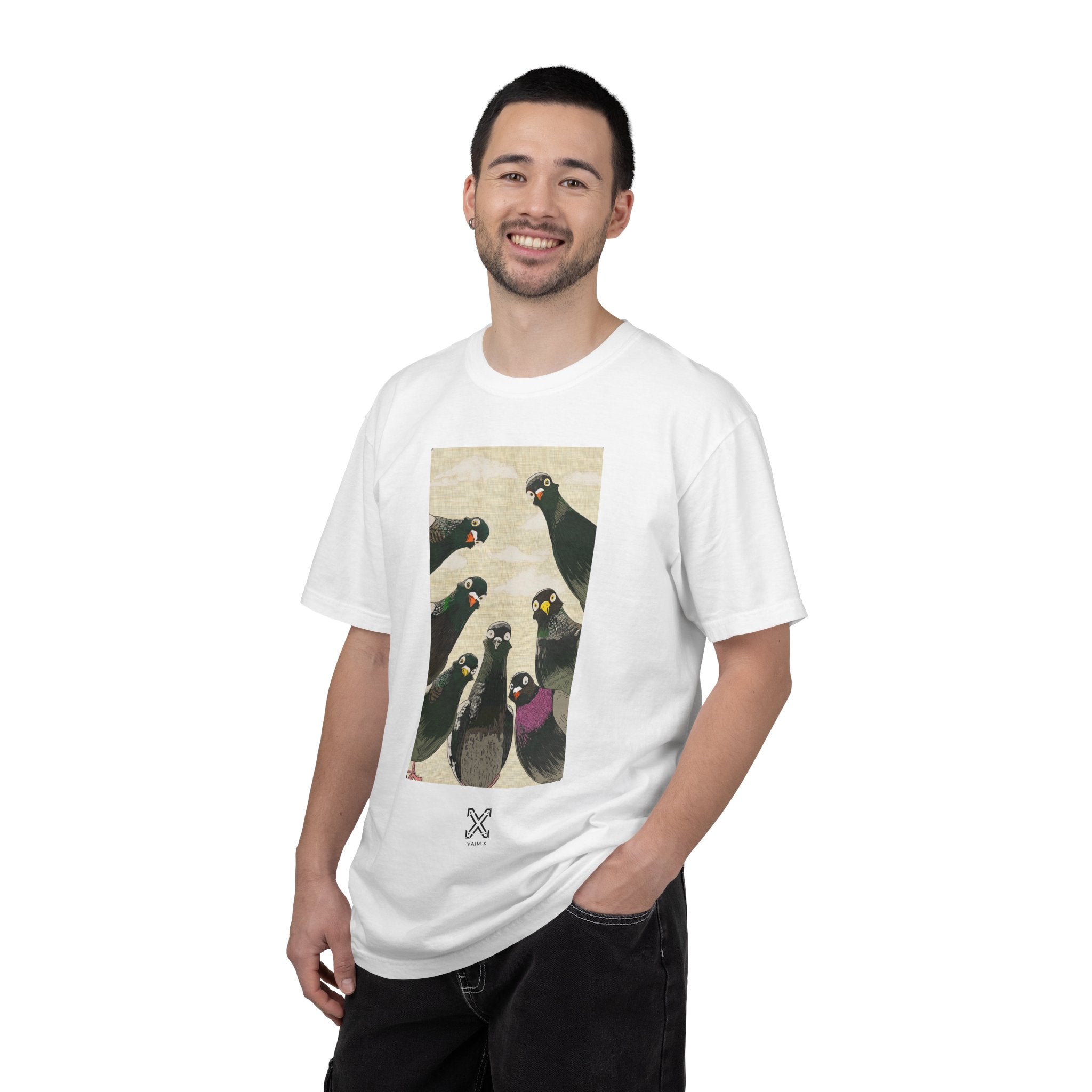 Pigeon Portrait T-Shirt — Vintage Flock Graphic Tee