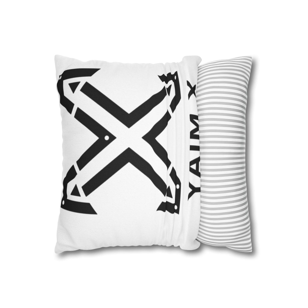 X Decorative Pillowcase — Monochrome X Logo Accent Pillow Cover