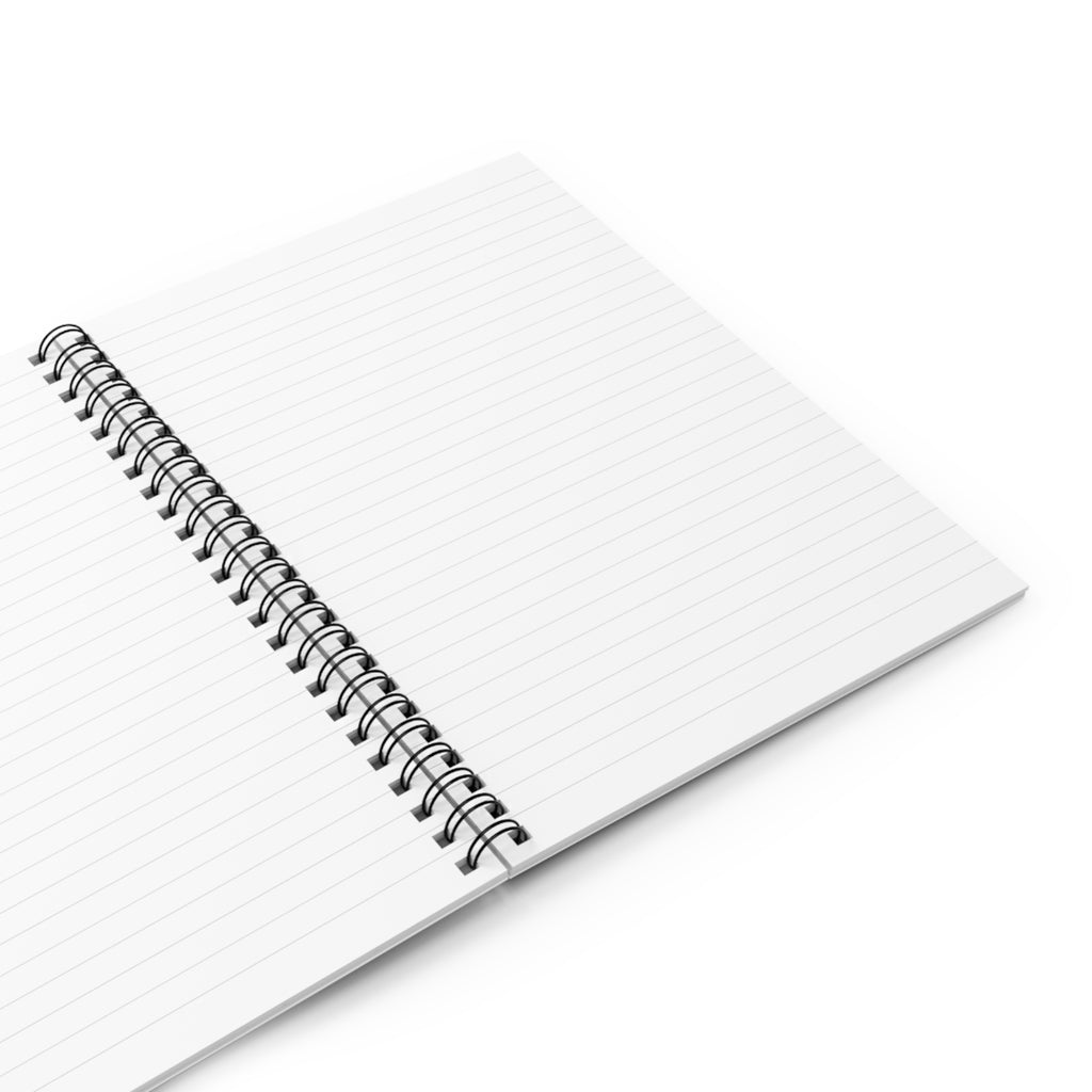 YAIM X Arrow Logo Spiral Notebook — Minimalist Black & White Ruled Journal
