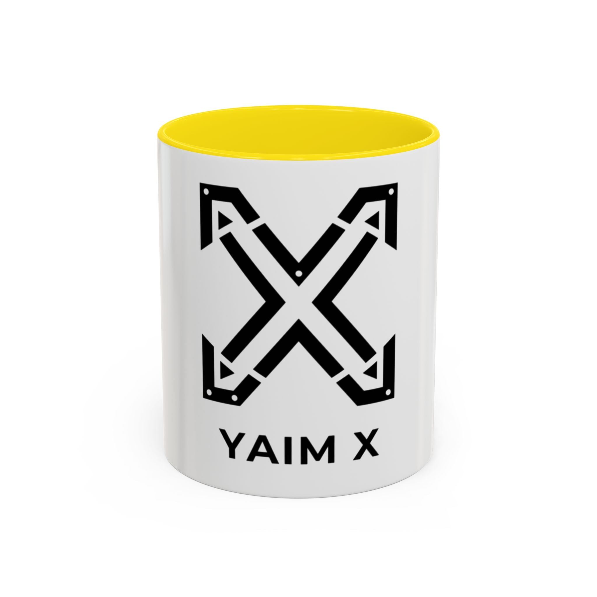 Yaim X Logo Accent Coffee Mug – Black Interior & Handle