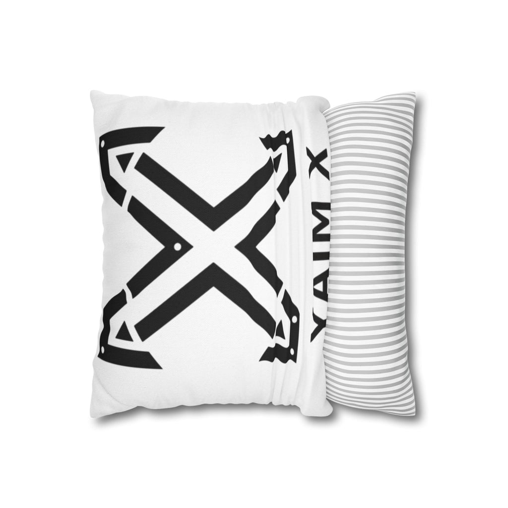 X Decorative Pillowcase — Monochrome X Logo Accent Pillow Cover