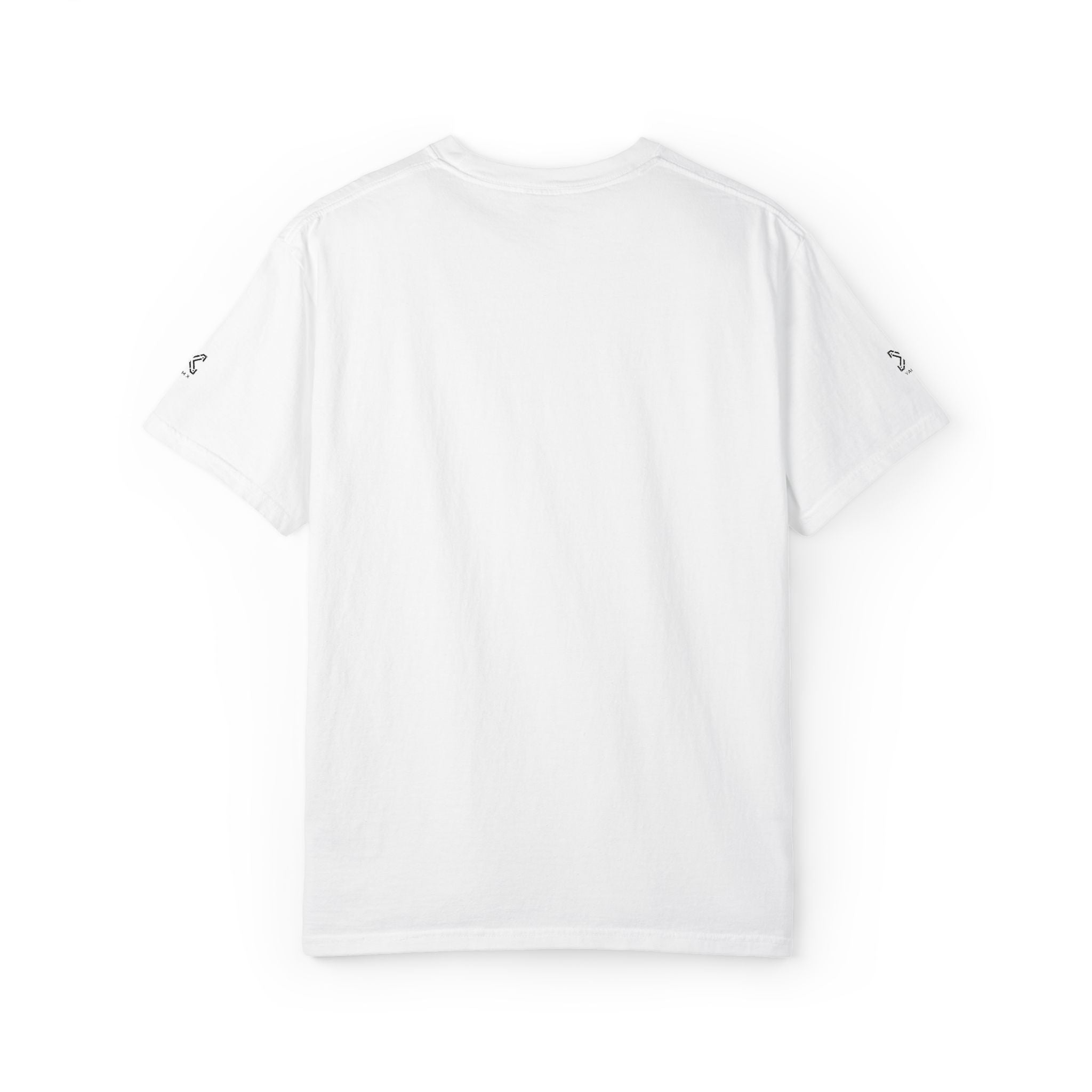 T-Shirt — Minimal Cross Logo Tee (Left Chest + Sleeve Print)