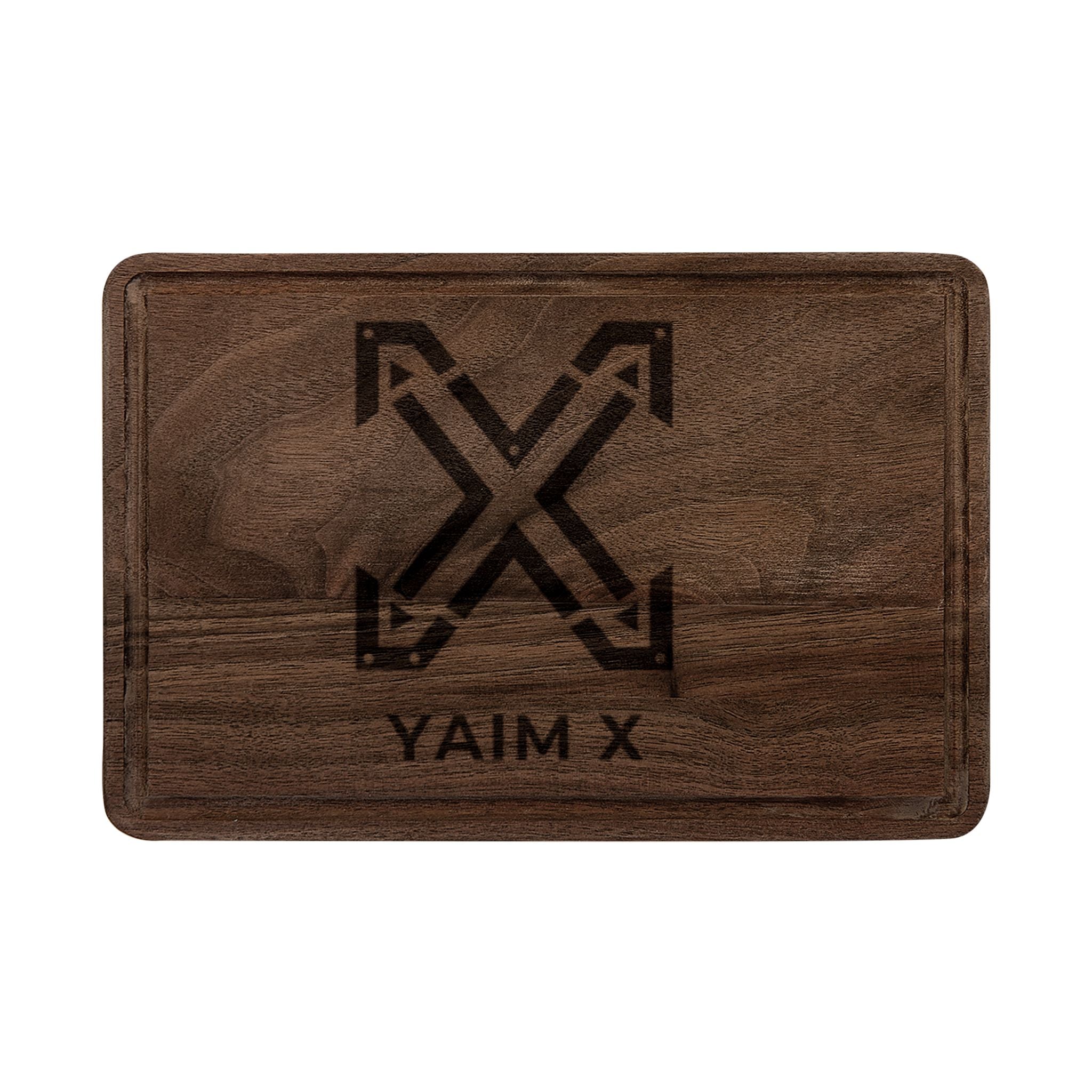 X Engraved Arrow Monogram Cutting Board — Personalized Wooden Serving & Prep Board