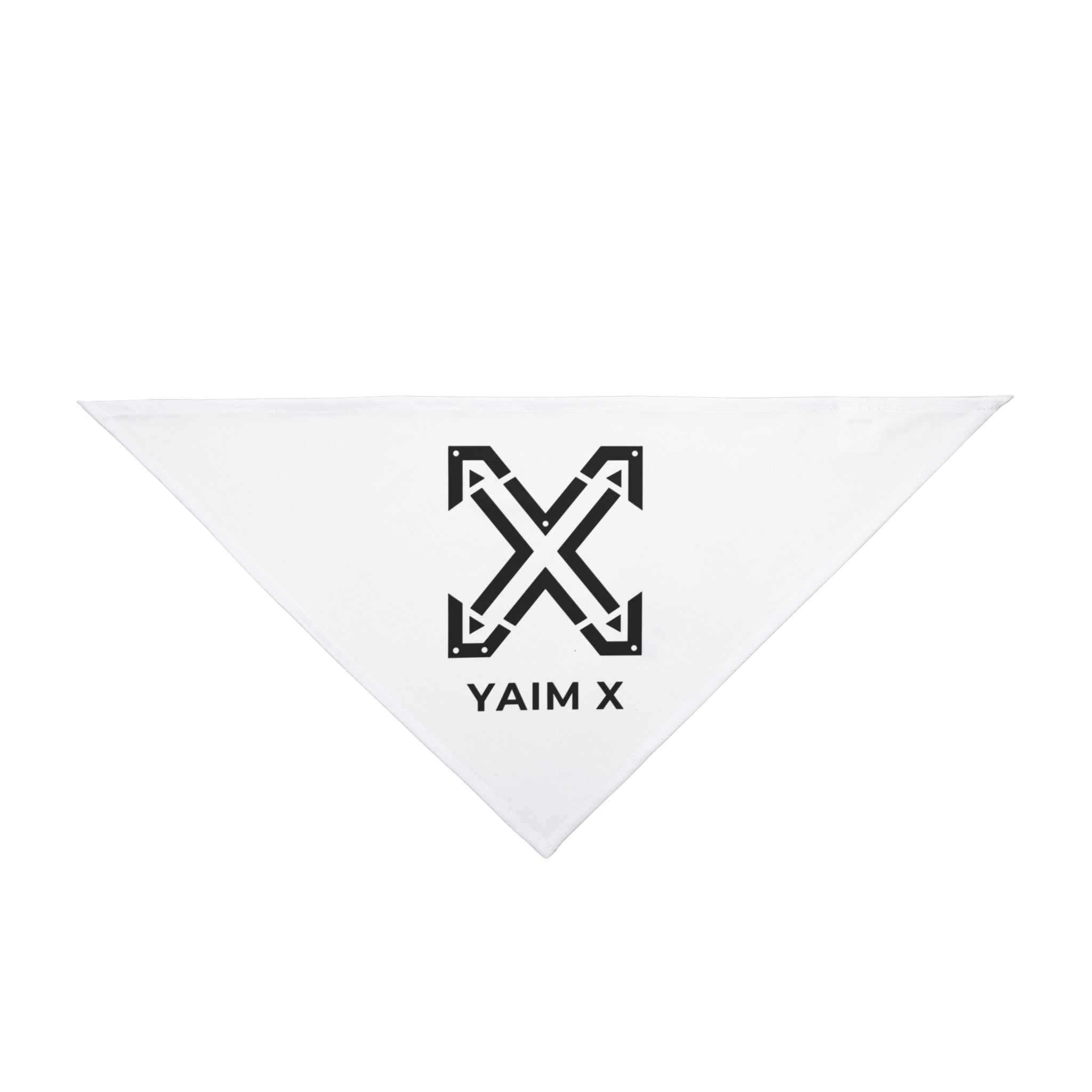 Pet Bandana — Minimal Black 'YAIM X' Logo Triangle Scarf for Dogs & Cats