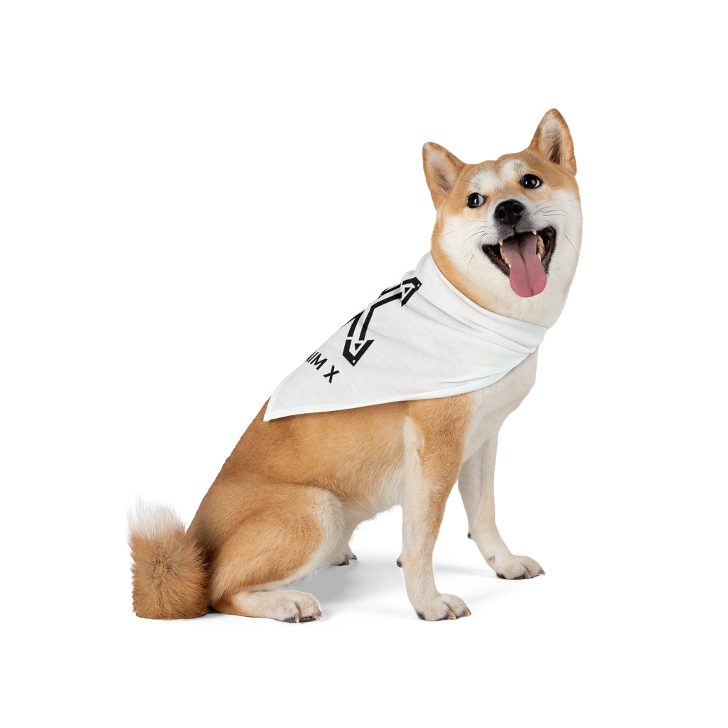 Pet Bandana — Minimal Black 'YAIM X' Logo Triangle Scarf for Dogs & Cats