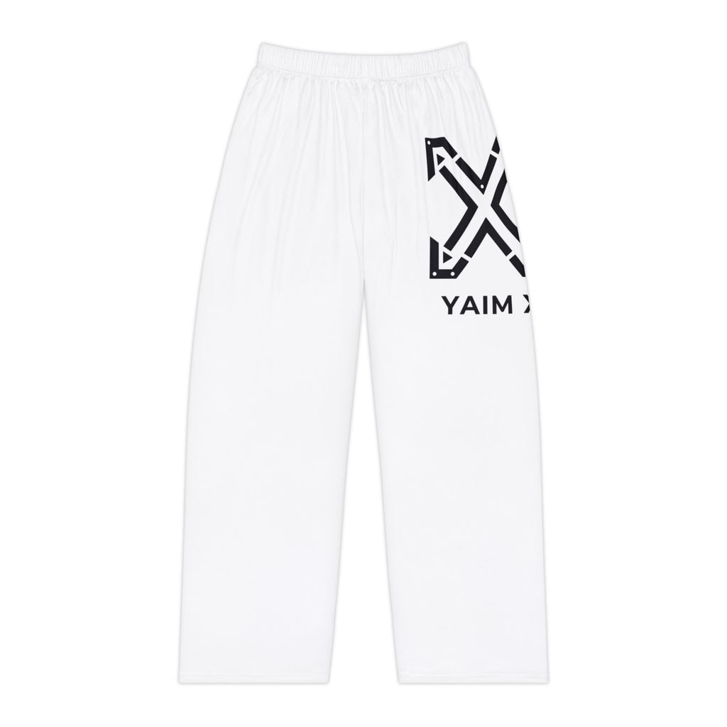 X Women's Pajama Pants - Minimal Black Logo All-Over Print Lounge Pants