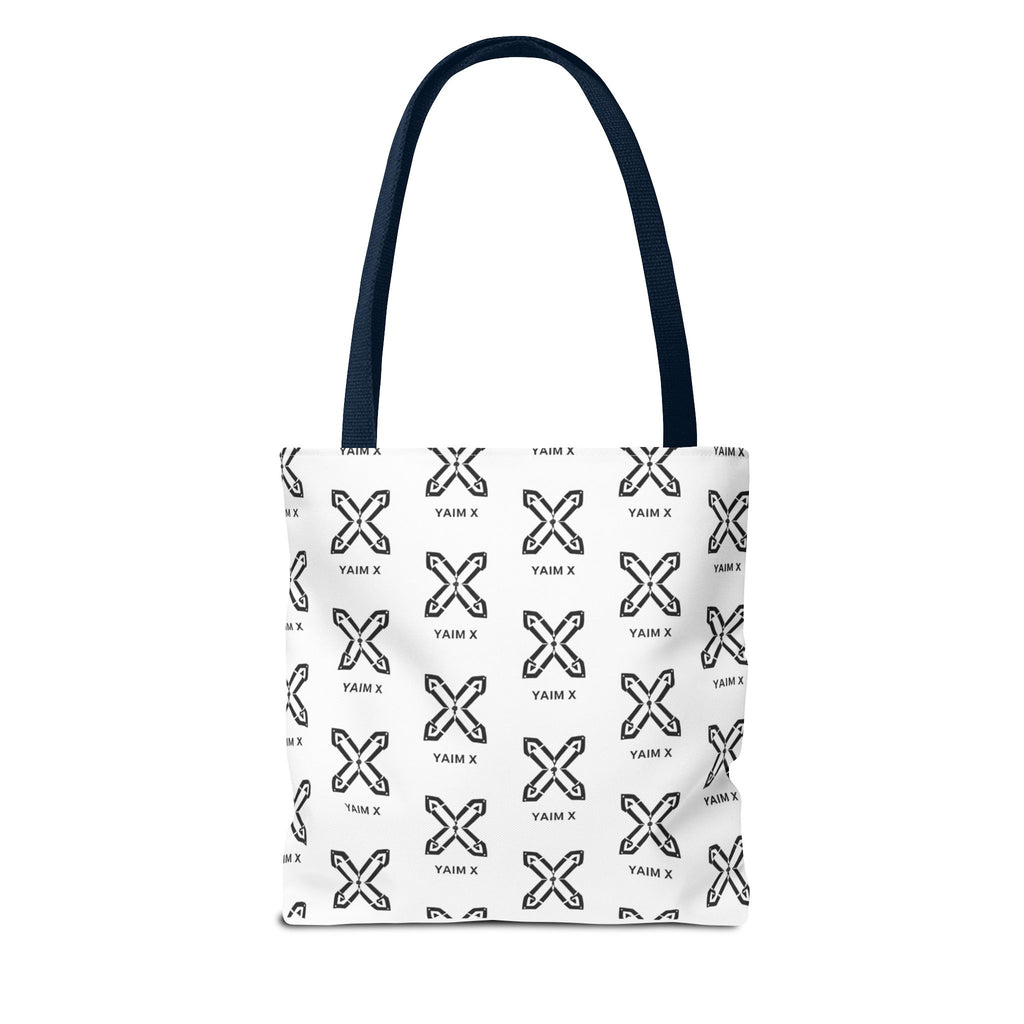 Tote Bag — Minimalist Monochrome X Pattern All-Over Print