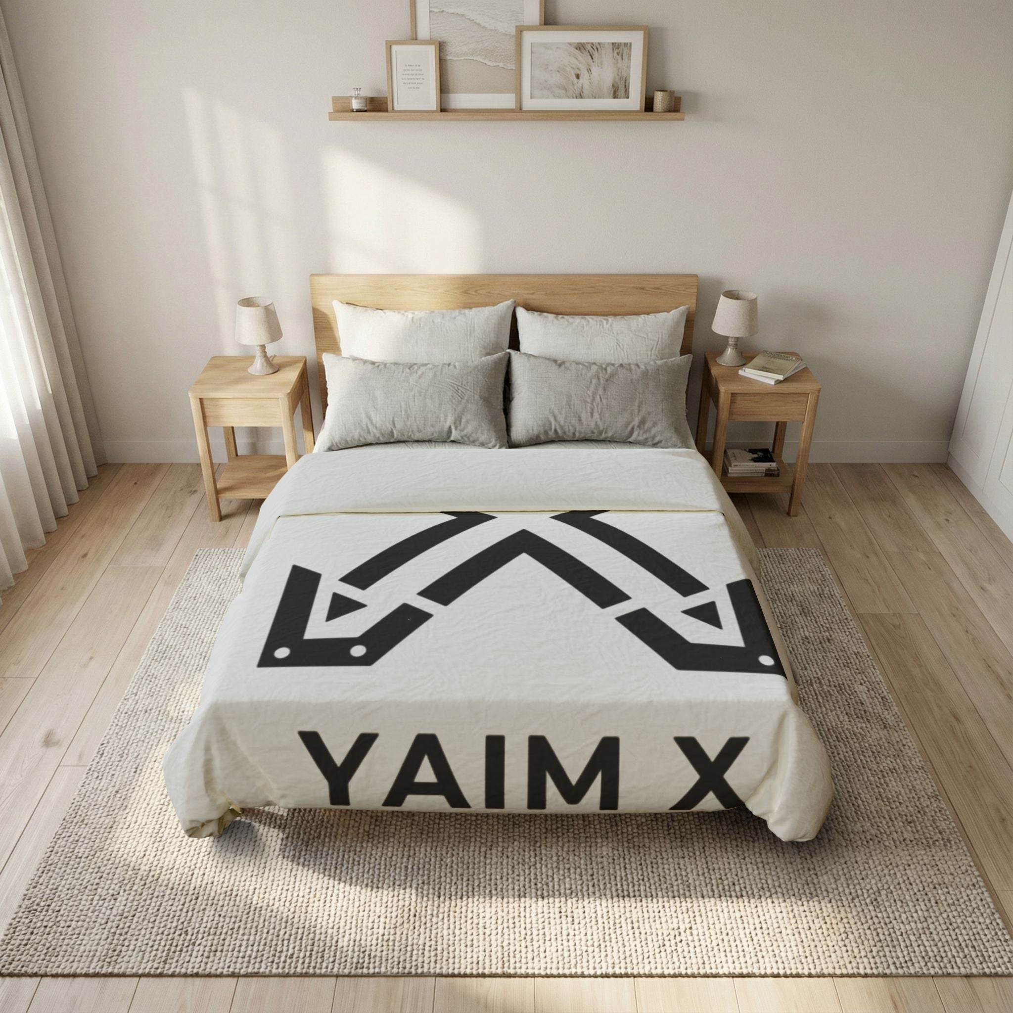 Duvet Cover — Bold Black Arrow 'YAIM X' Cotton Bedding
