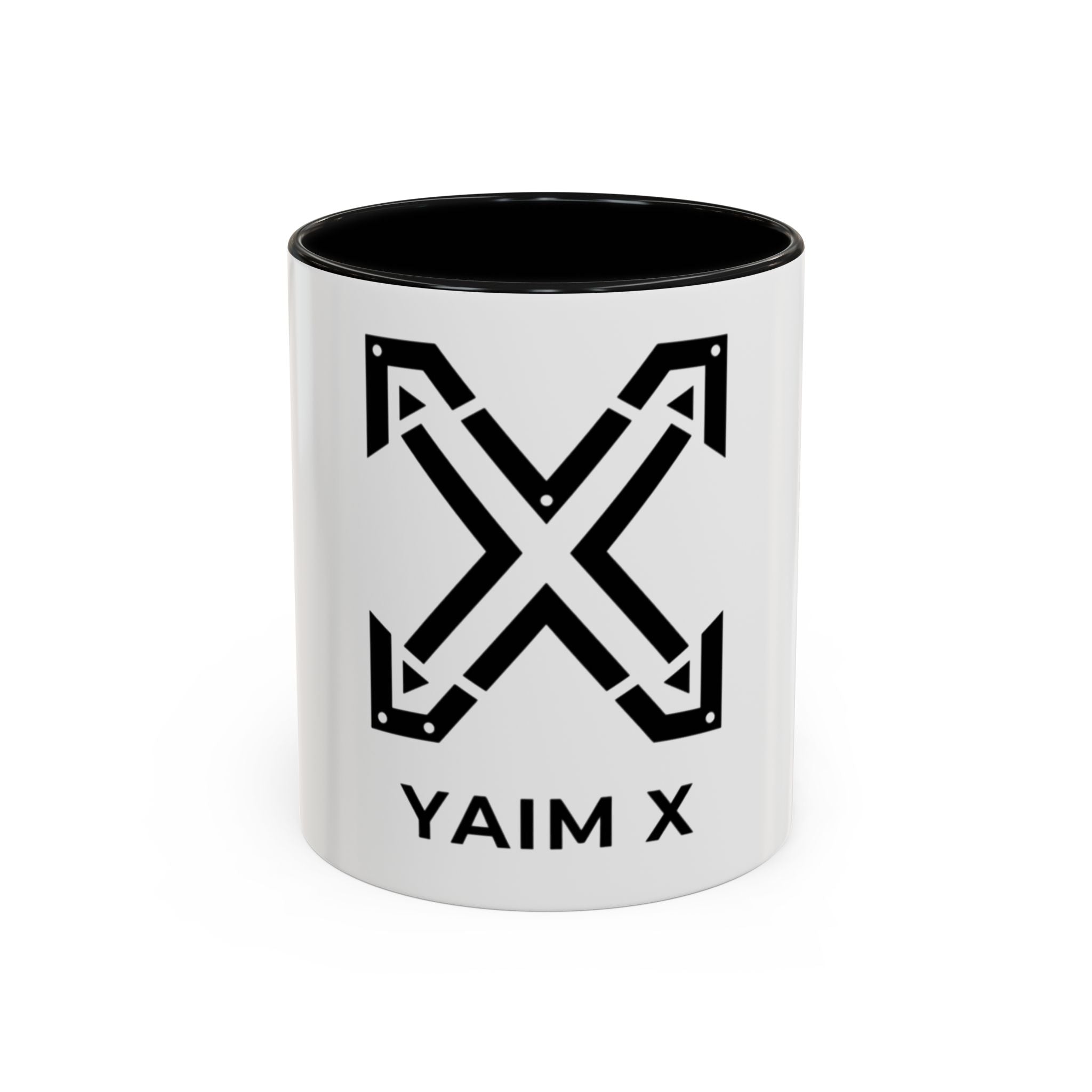 Yaim X Logo Accent Coffee Mug – Black Interior & Handle