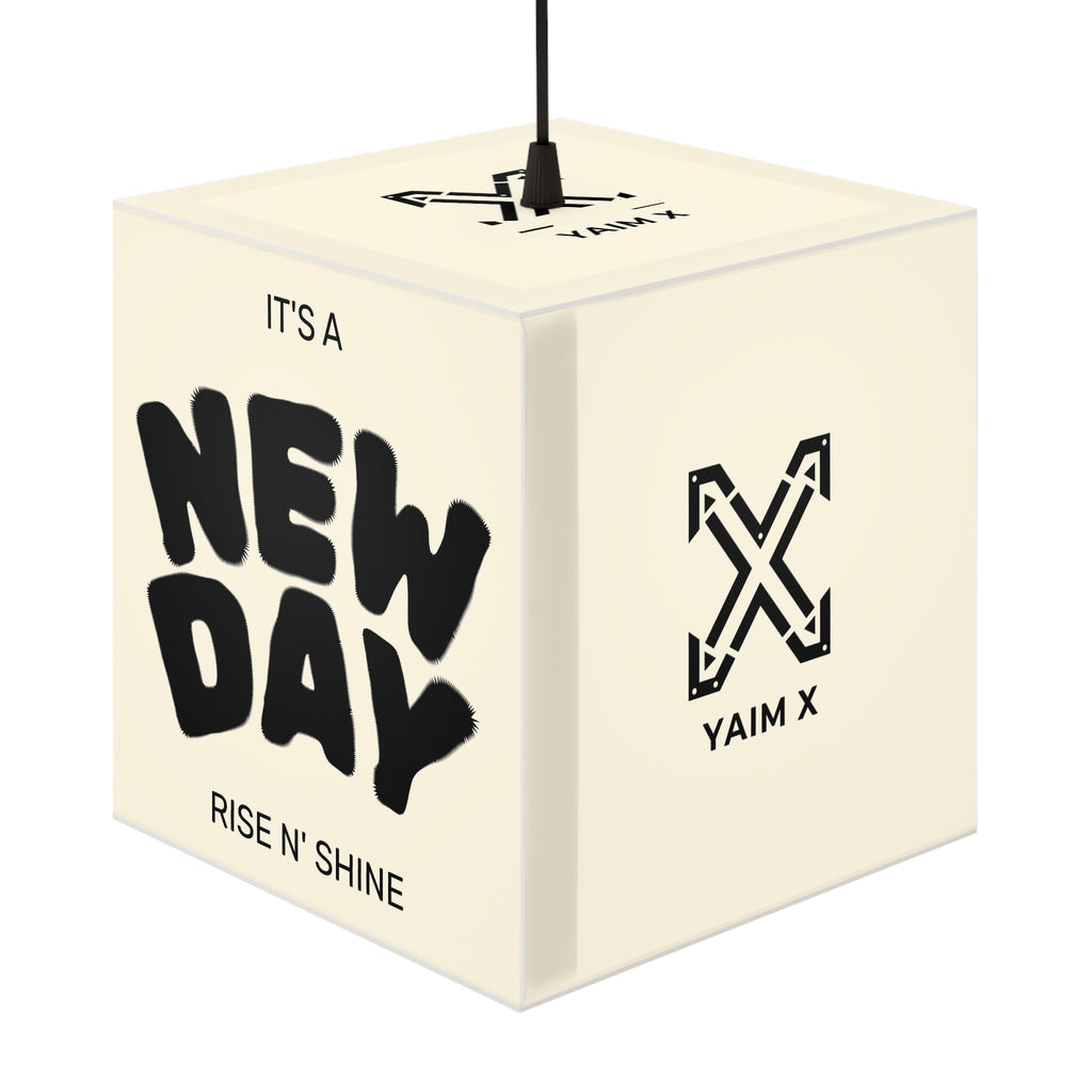 Cube Lamp — "It's a New Day: Rise N' Shine" Inspirational Light