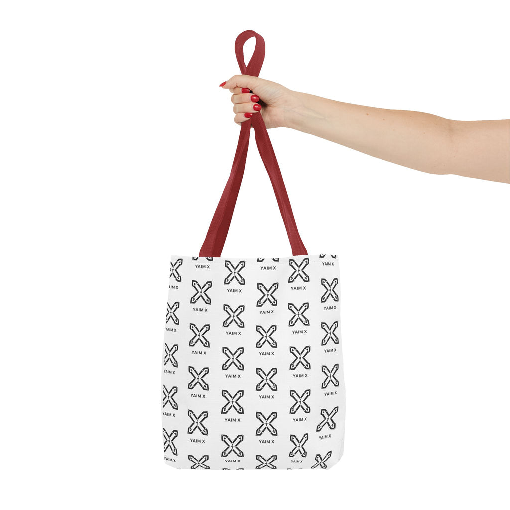 Tote Bag — Minimalist Monochrome X Pattern All-Over Print