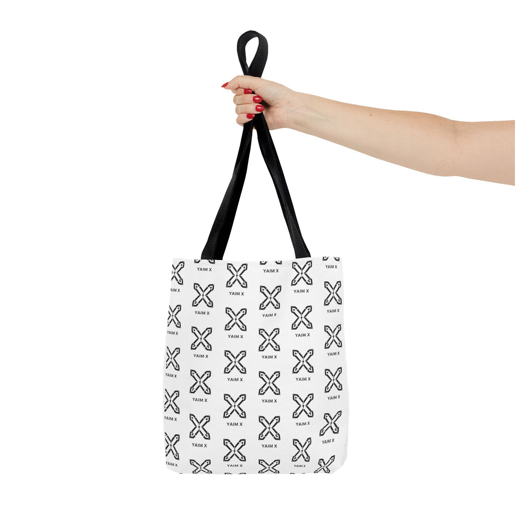 Tote Bag — Minimalist Monochrome X Pattern All-Over Print