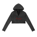Vintage Washed Raw Edge Hoodie