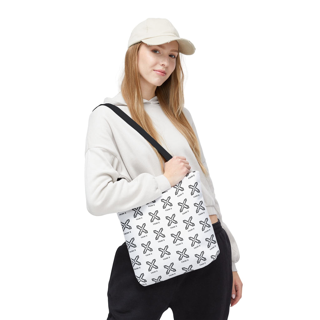 Tote Bag — Minimalist Monochrome X Pattern All-Over Print