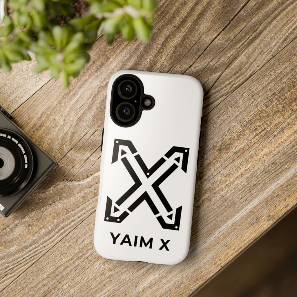 YAIM X Tough Phone Case — Protective White Graphic iPhone Case