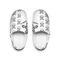 Black X Pattern Men's Slippers | Indoor Logo Print Slippers