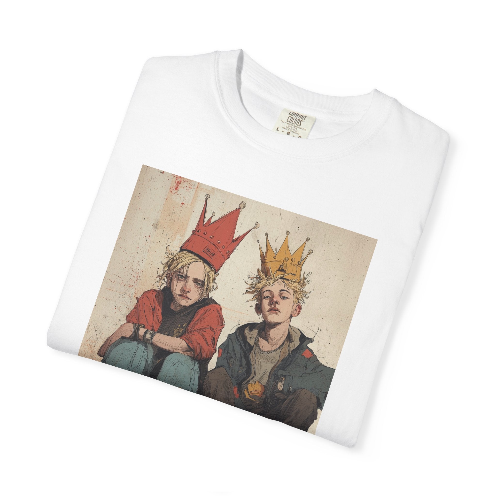 Graphic T-Shirt — 'Paper Crowns' Vintage Kids Illustration Tee