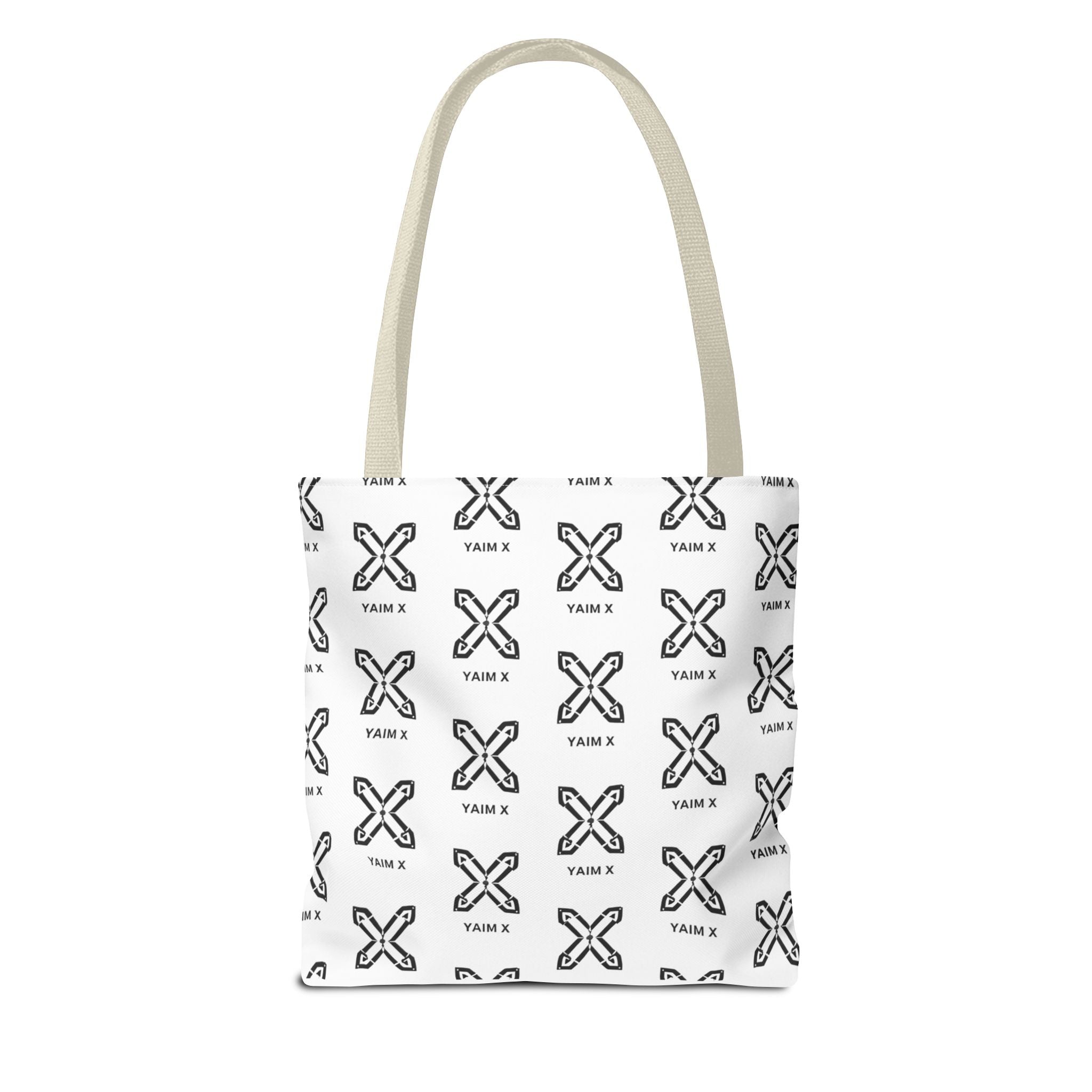 Tote Bag — Minimalist Monochrome X Pattern All-Over Print